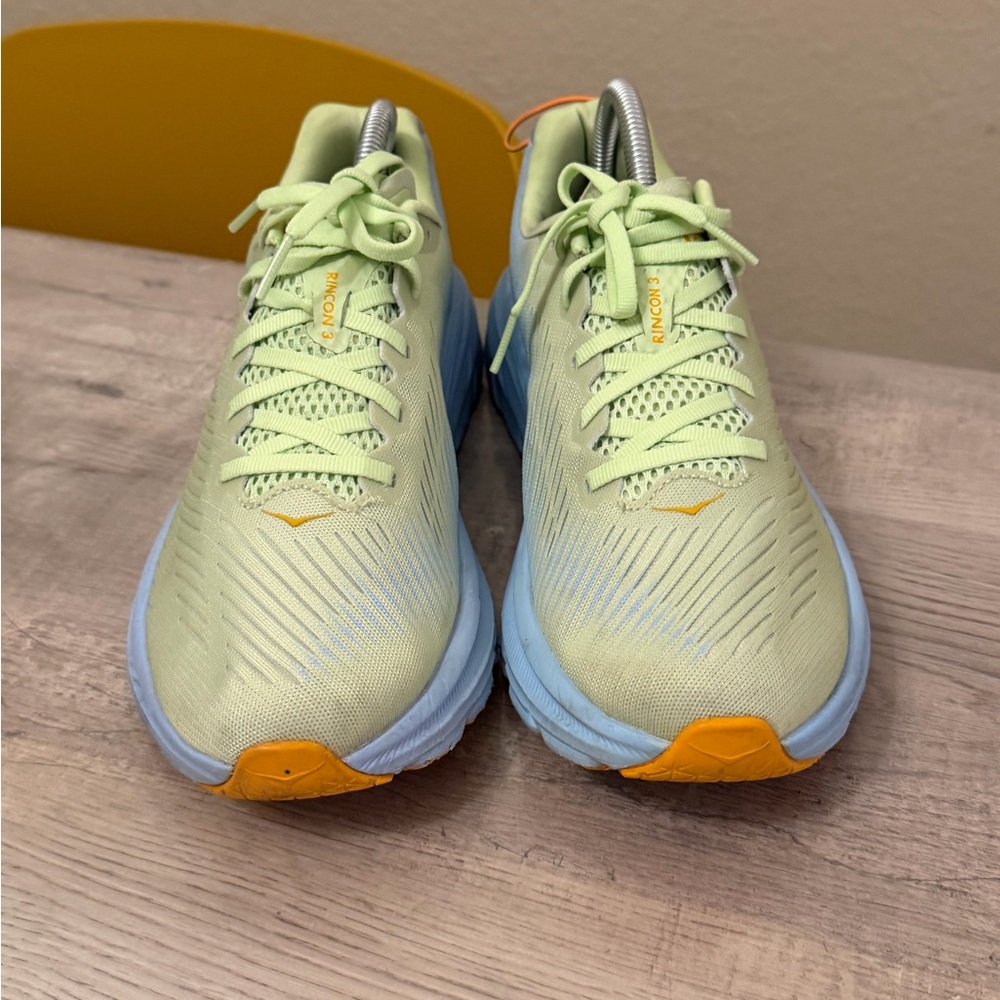 Hoka Athletic Shoes in Light Green, Pale Blue & Orange - Picture 4 of 7